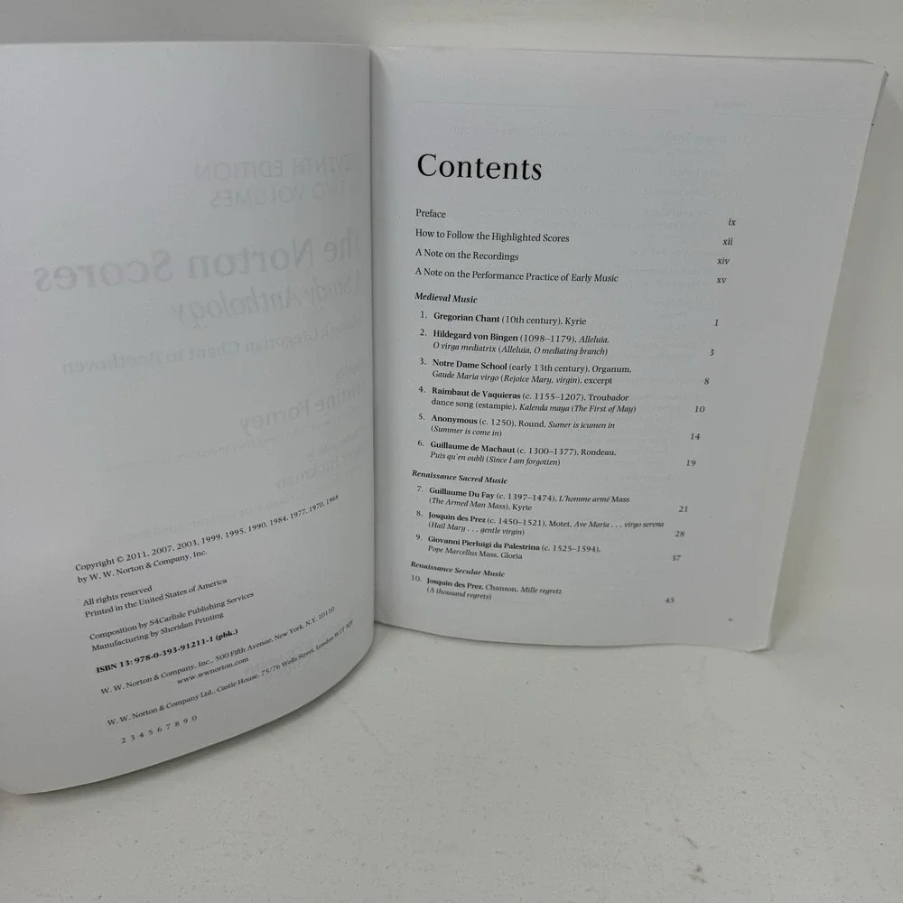 The Norton Scores: A Study Anthology (Eleventh Edition) (Vol. 1) - GOOD